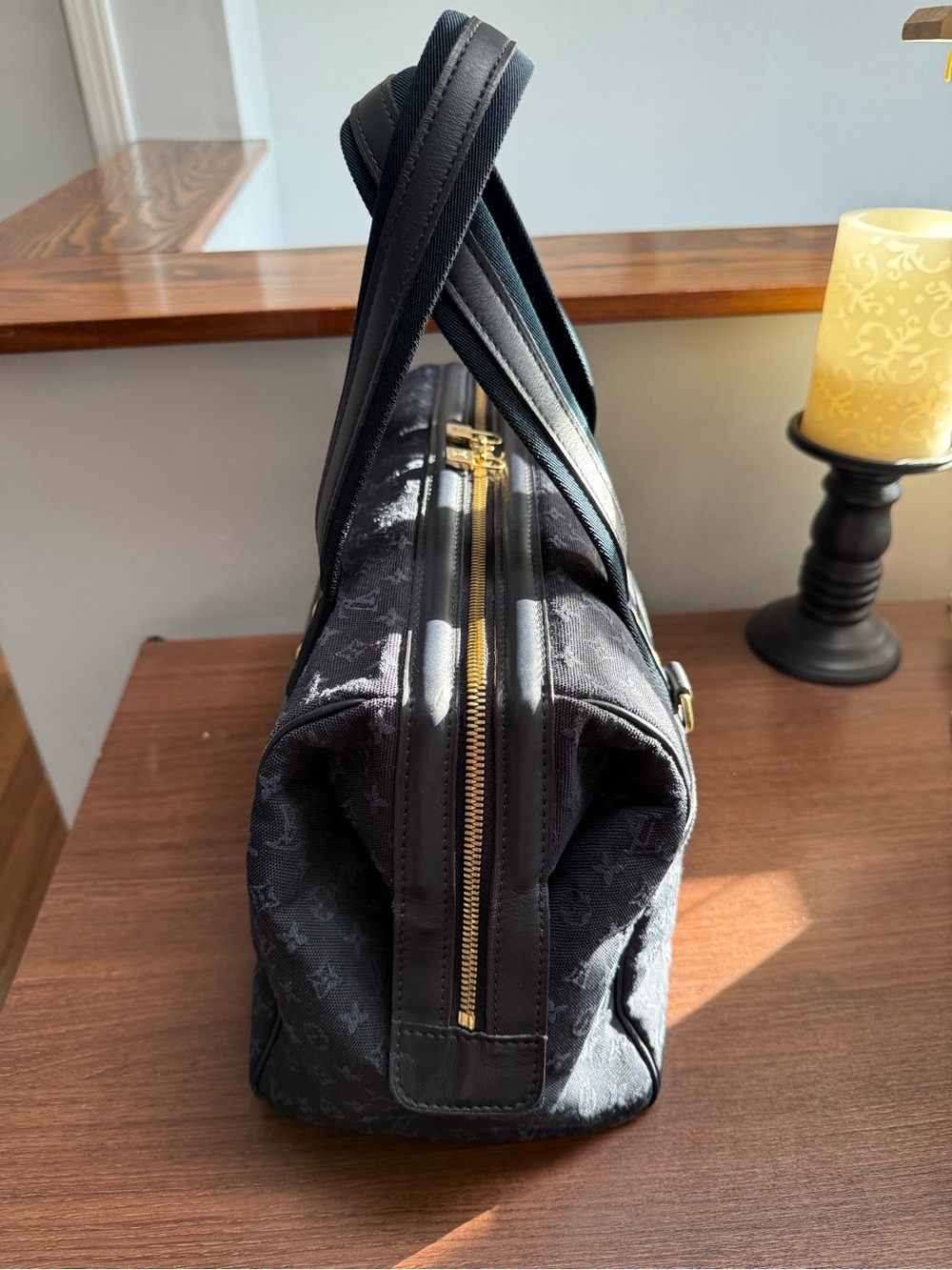 Louis Vuitton Navy Josephine Mini Lin Boston GM - Picture 5 of 14